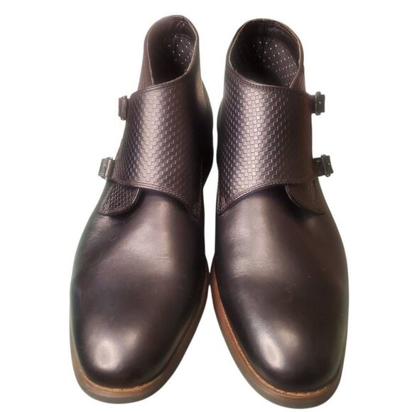 La Milano Gino II Black Leather Monk Strap Shoes  Boots Size 12 main image 8